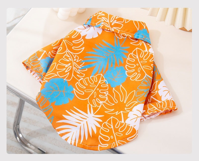 Pet Beach Leaf Shirt Hawaii
