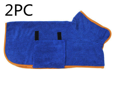 Super Absorbent Microfiber Dog Bath Towel with Adjustable Straps