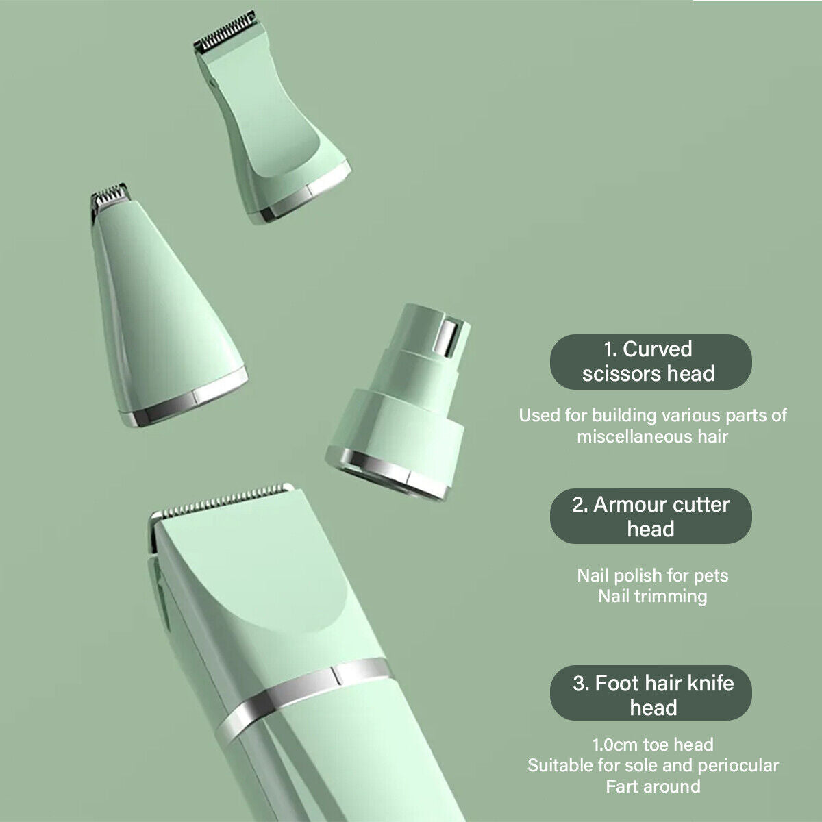 Cordless Pet Grooming Clippers with Multiple Attachments