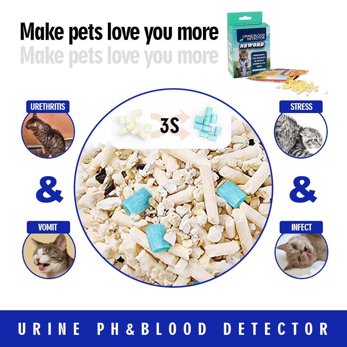 Cat Litter Self-Checking Particles for Clean Litter Box