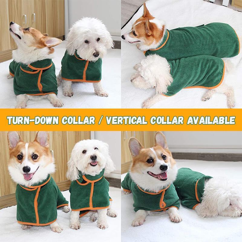 Super Absorbent Microfiber Dog Bath Towel with Adjustable Straps