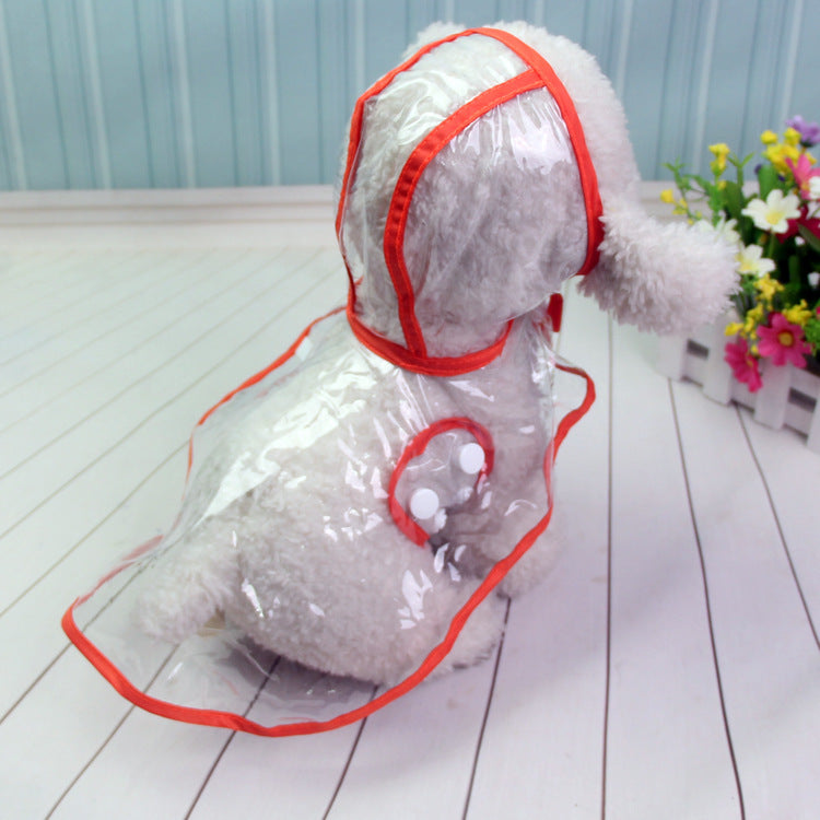 Transparent Raincoat Pet Dog Clothes Waterproof