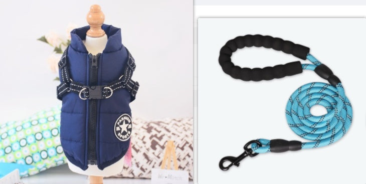 Waterproof Winter Dog Coat with Harness