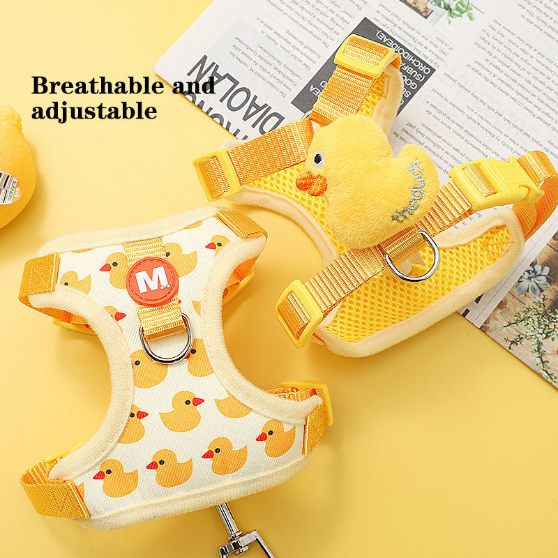 Yellow Duck Adjustable Cat Harness and Leash Set – Comfortable & Durable