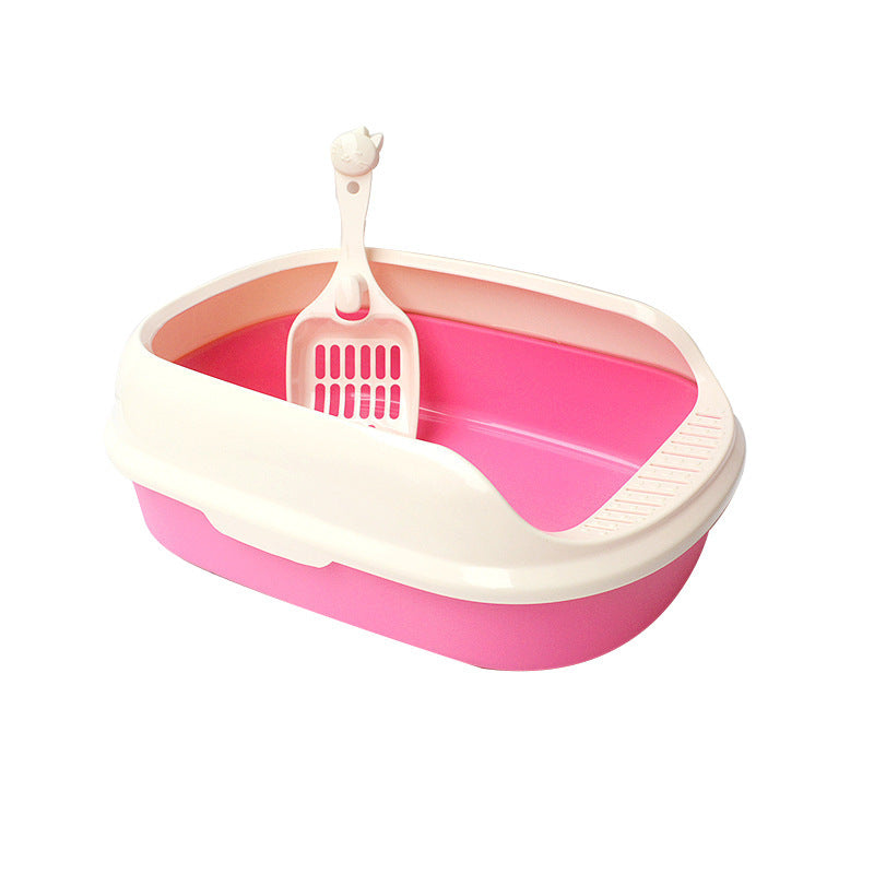 High Sided Cat Litter Box with Shovel