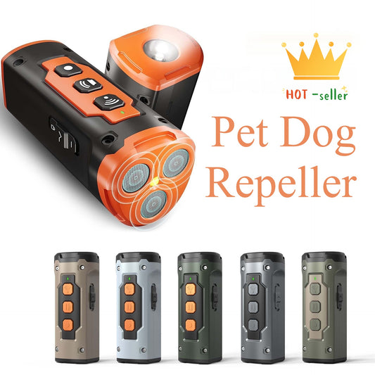 Ultrasonic Dog Bark Deterrent with LED Flashlight