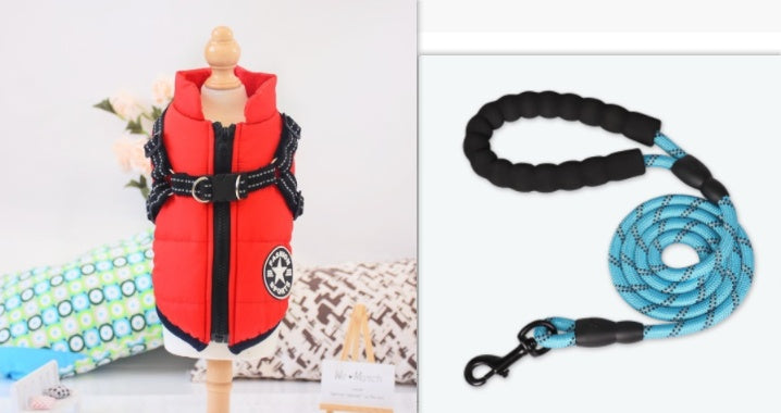 Waterproof Winter Dog Coat with Harness