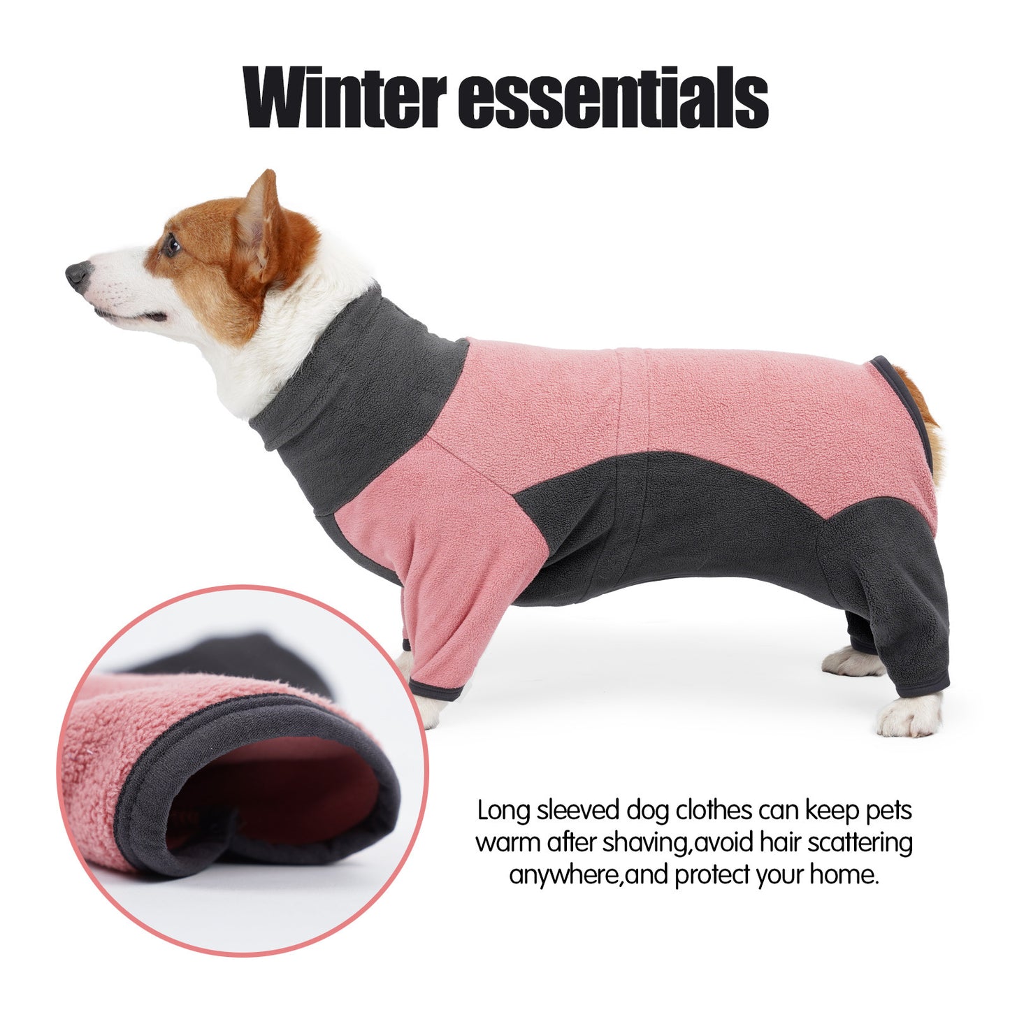 Thick Fleece Dog Coat Warm Winter Jacket for Cold Weather