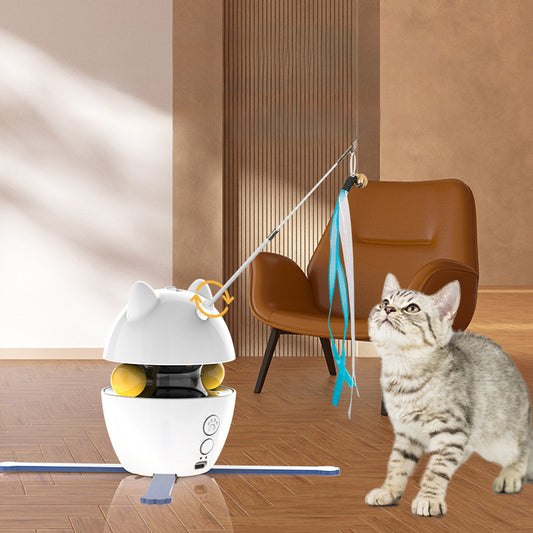 Automatic Interactive Cat Toy – Self-Hitting Elastic Rope for Kittens