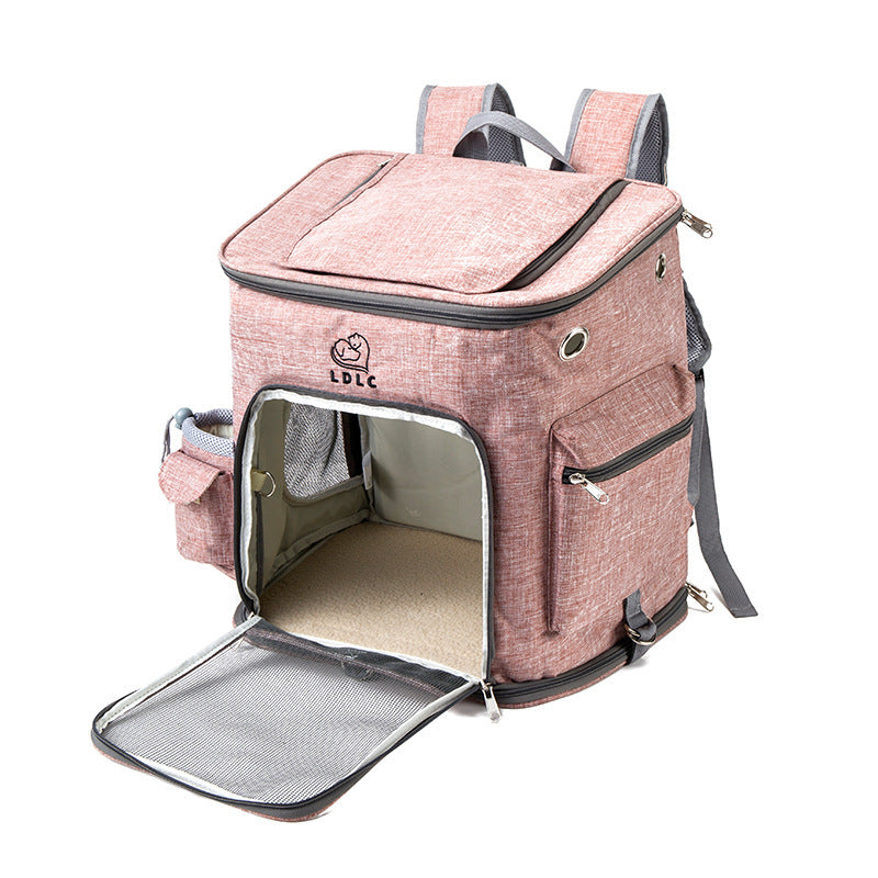 Transparent Portable Cat Backpack with Fan and Water Cup