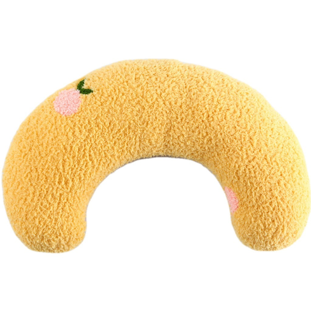 Soft Plush U-Shaped Pet Pillow for Cats & Small Dogs