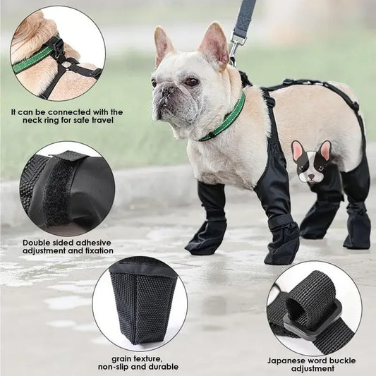 Waterproof Dog Shoes with Non-Slip Sole for Outdoor Walking