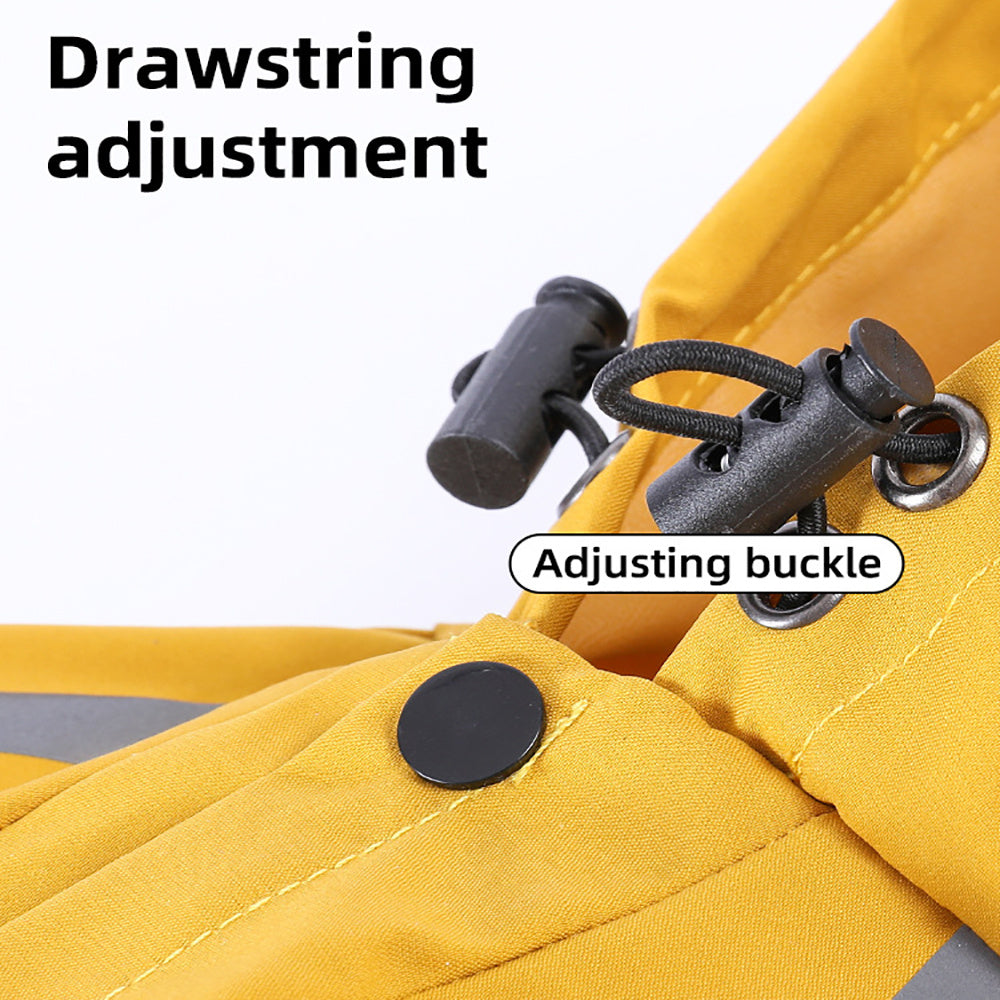 Waterproof Dog Raincoat with Reflective Straps and Hood for Small and Medium Dogs