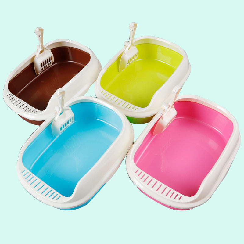 High Sided Cat Litter Box with Shovel