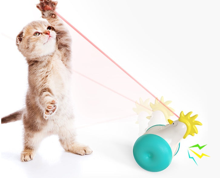 Funny Cat Toy Electric Sounding Tumbler Hair Laser Chicken Funny Cat Toy
