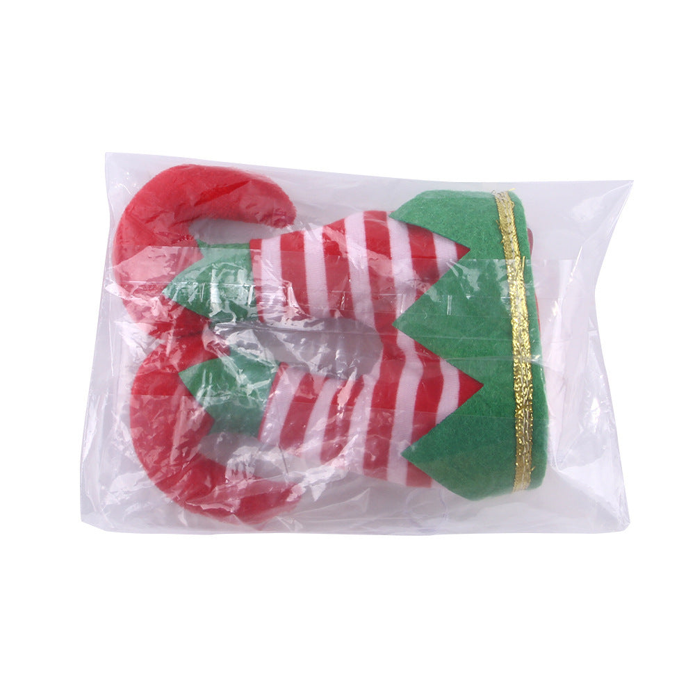 Pet Christmas Dress Up Dog Christmas Hat Funny Striped Clown Hat Pet Christmas Ornaments Headgear
