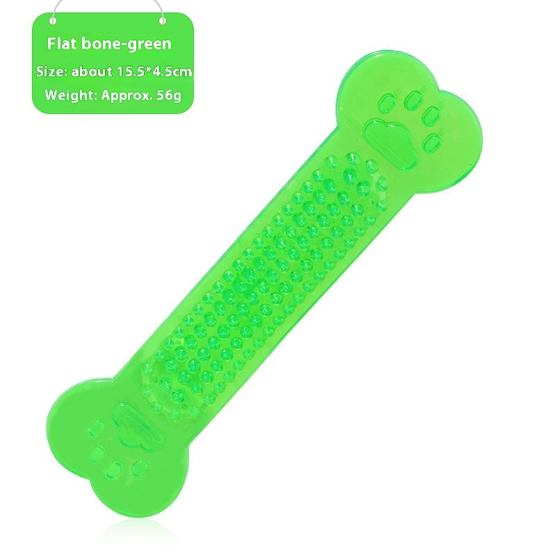 PVC Transparent Flat Bone Pet Dog Toy