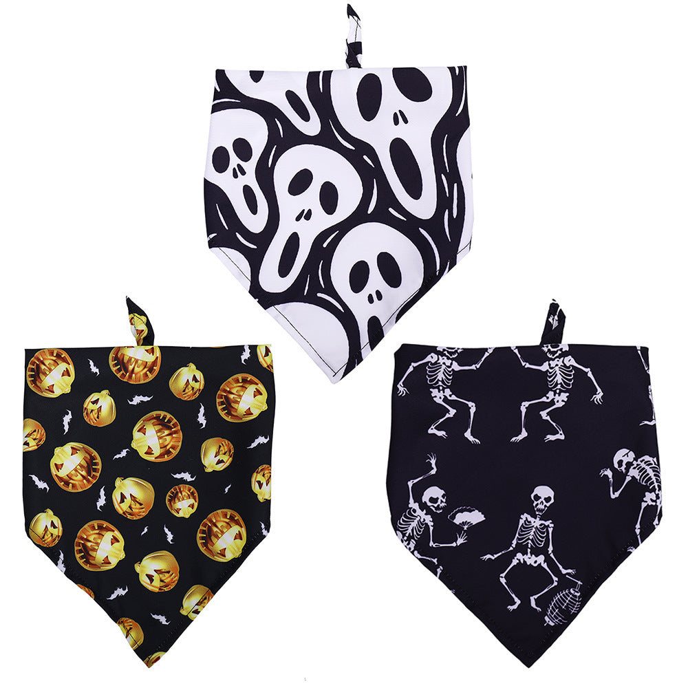 Halloween Dog Slobber Pet Scarf