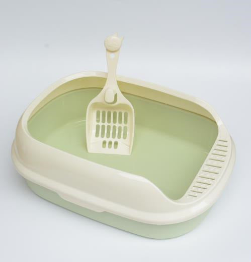 High Sided Cat Litter Box with Shovel