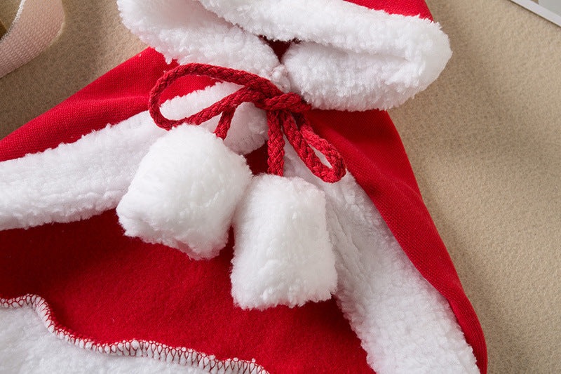 Christmas Pet Cloak Red Hooded Cape For Cats And Dogs