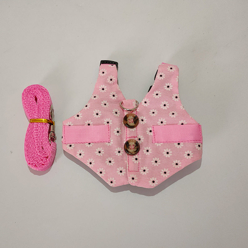 Rabbit Hand Holding Rope Cat Chest Strap