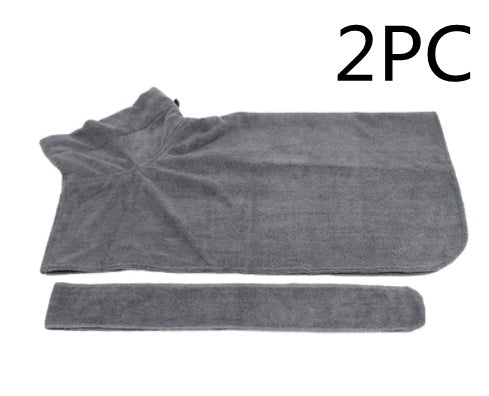 Super Absorbent Microfiber Dog Bath Towel with Adjustable Straps