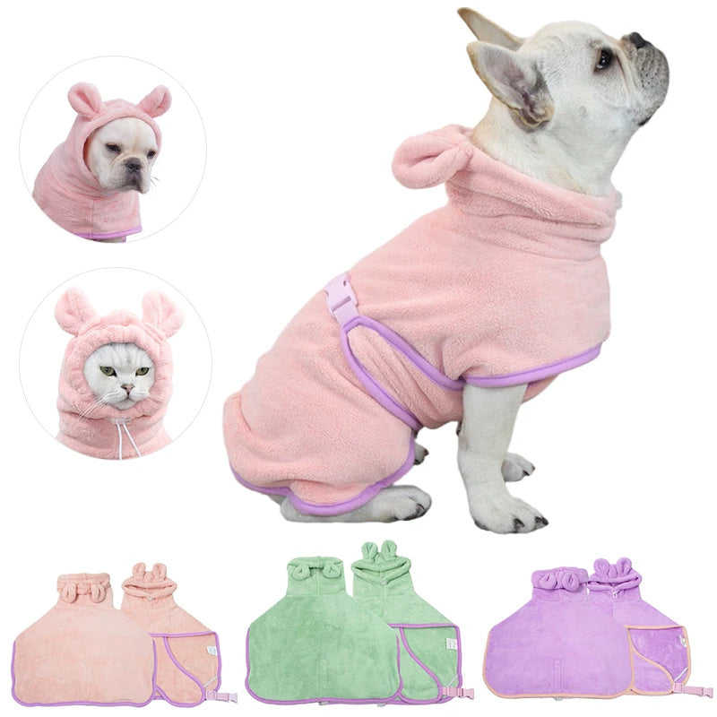 Super Absorbent Dog Bathrobe Towel for Fast Drying