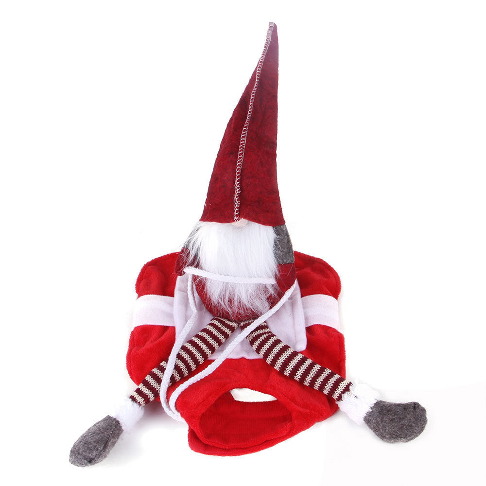 Santa Claus Riding Deer Christmas Dog Outfit