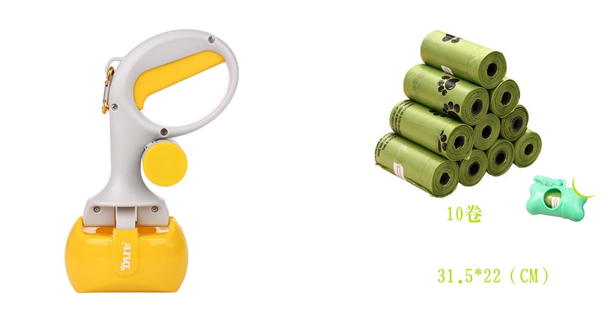 Portable Dog Poop Scooper with Waste Bag Dispenser for Quick Cleanup