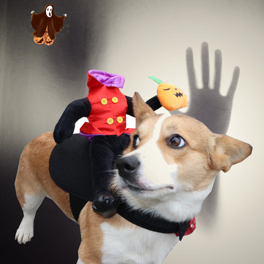 Halloween Dog Costume Funny Headless Pet Outfit