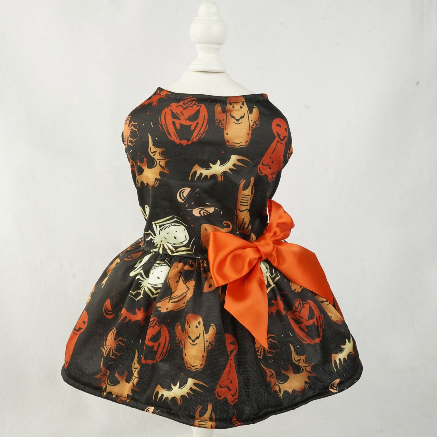 Pumpkin Print Dress for Small Dogs and Cats for Halloween