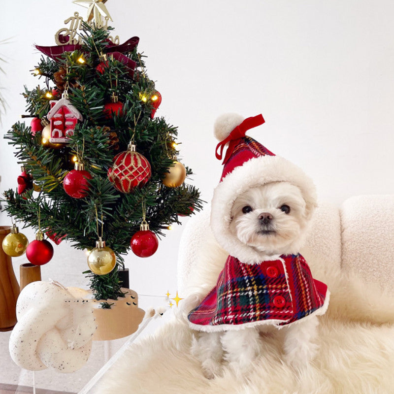 Christmas New Year Dog Clothes Festive Cloak for Dogs