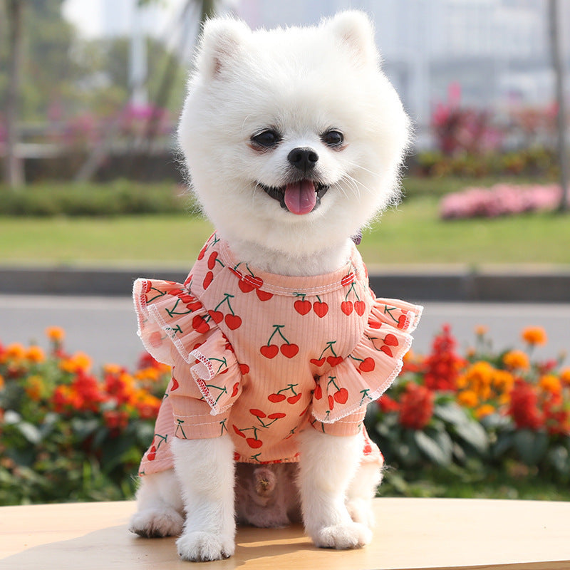 Pet Dog Print Bottoming Shirt Coat