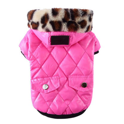 Winter Fur Collar Dog Coat for Cold Weather