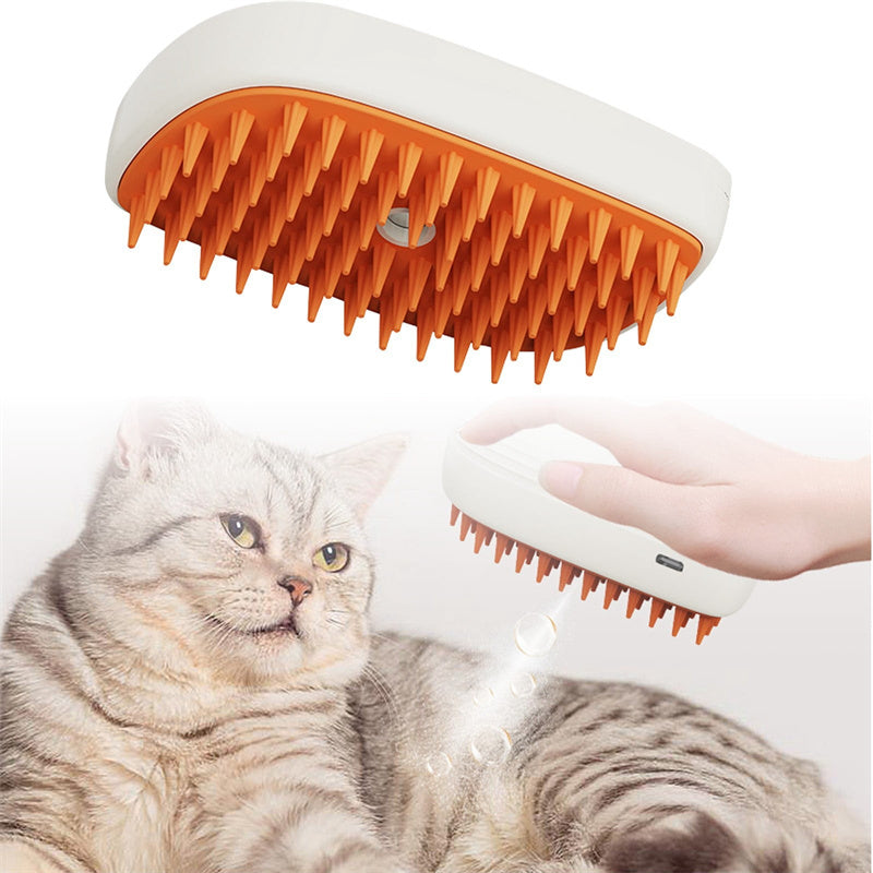 USB Rechargeable Pet Steam Brush for Grooming