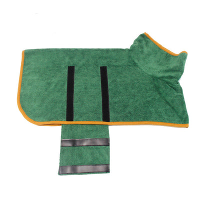 Super Absorbent Microfiber Dog Bath Towel with Adjustable Straps