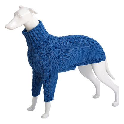 Winter High Collar Dog Sweater Solid Color Acrylic Fiber Pet Products