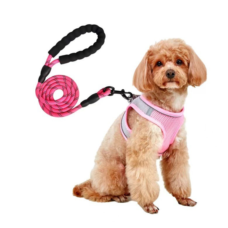 Dog Hand Holding Rope Vest Small Dog Dog Leash Teddy Bichon Breathable Chest Strap Pomeranian Puppy Small Dog Leash