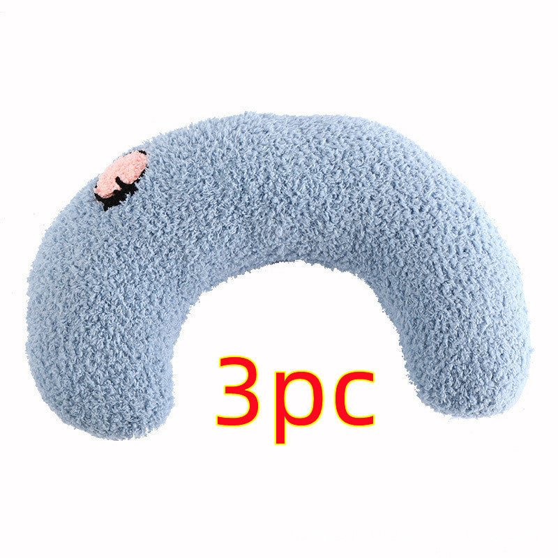 Soft Plush U-Shaped Pet Pillow for Cats & Small Dogs