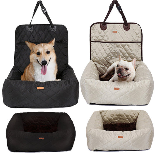 2-in-1 Dog Car Seat & Bed – Foldable, Waterproof & Comfortable