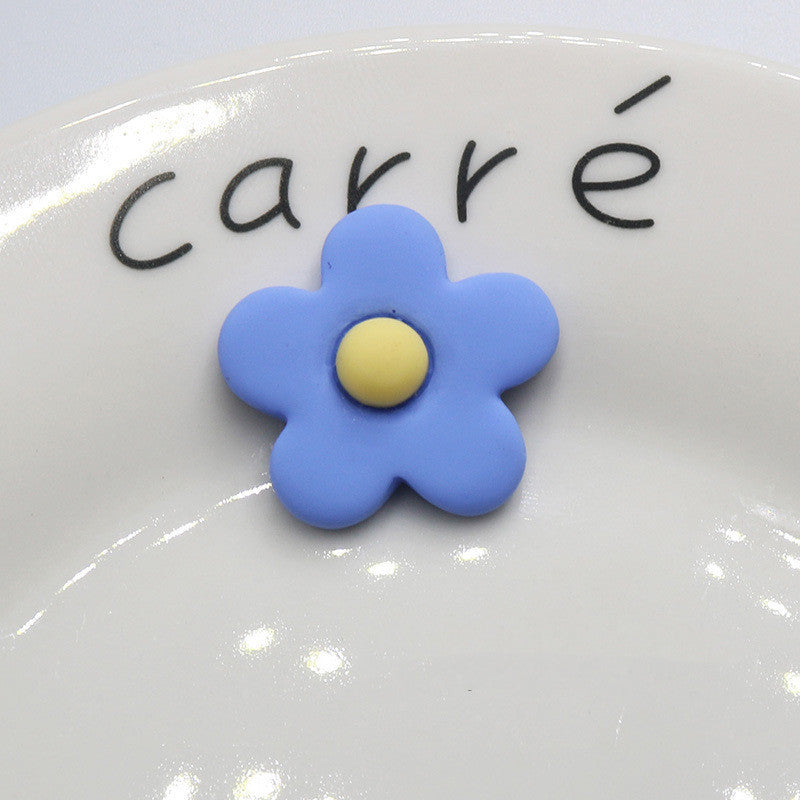 Fashion Personality Frosted Resin Five-petal Flower