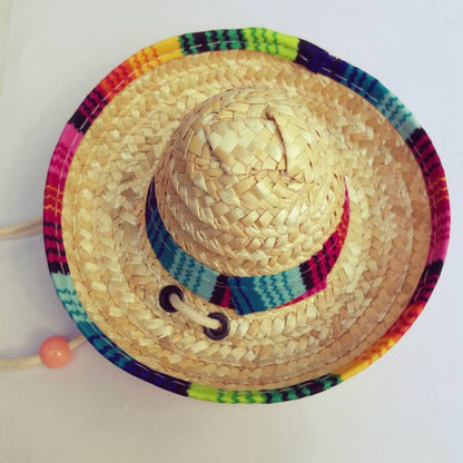 Straw mini pet straw hat