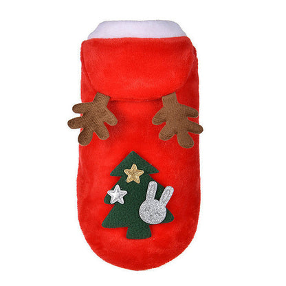 Flannel Elk Christmas Pet Clothing