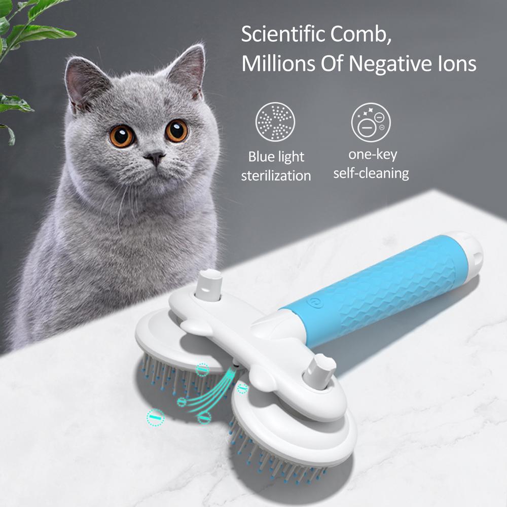 Double Headed Negative Ion Pet Brush