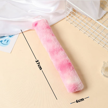 Short Plush Strip Pillow With Cat Grass Bag