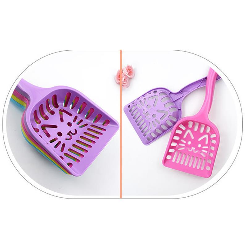 Durable Plastic Cat Litter Scoop with Cute Cat Face