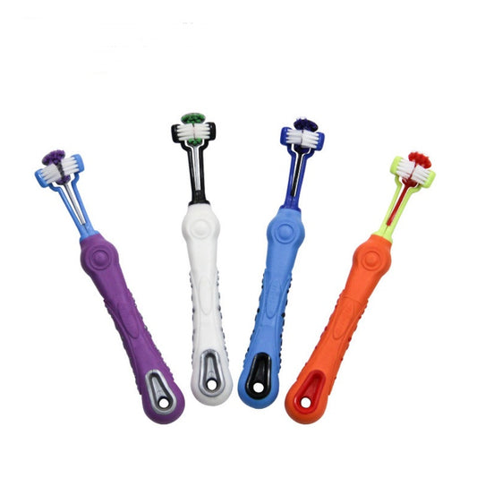 Three-Sided Pet Toothbrush