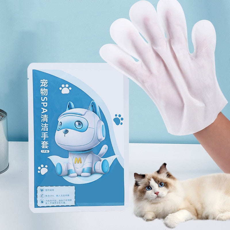 Disposable Pet Cleaning Gloves for Dogs and Cats