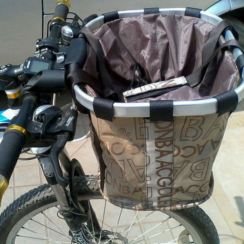 Folding bicycle basket