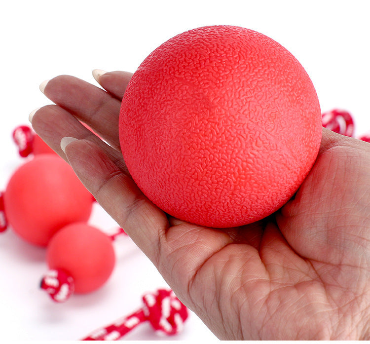 Solid rubber bouncy ball toy